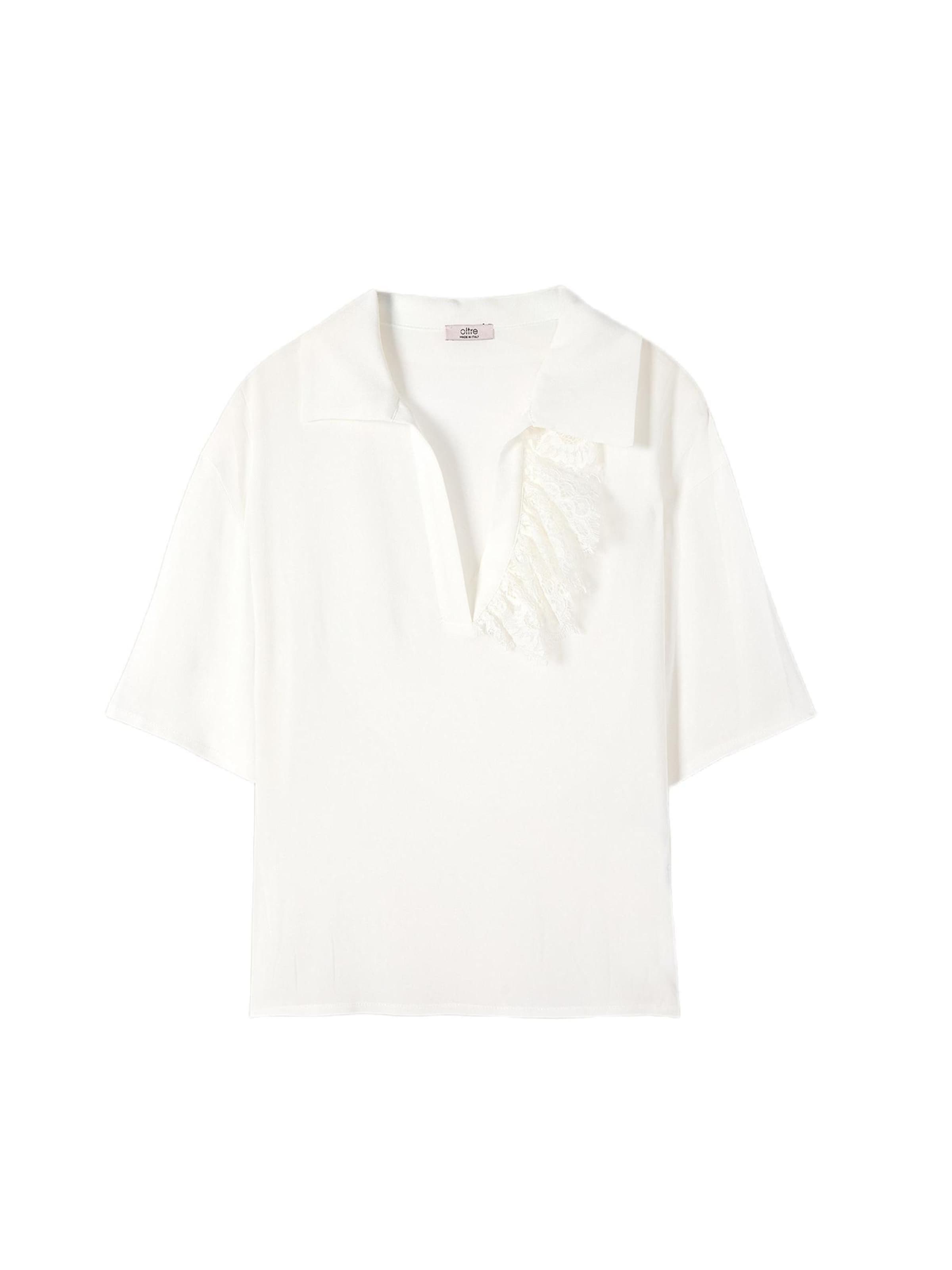 oltre - Blusa en blanco: frente