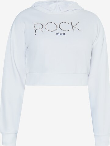 Sweat-shirt myMo ROCKS en blanc : devant