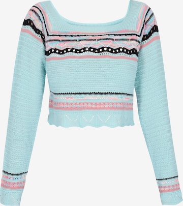 Pull-over 'Boho' IZIA en vert : devant