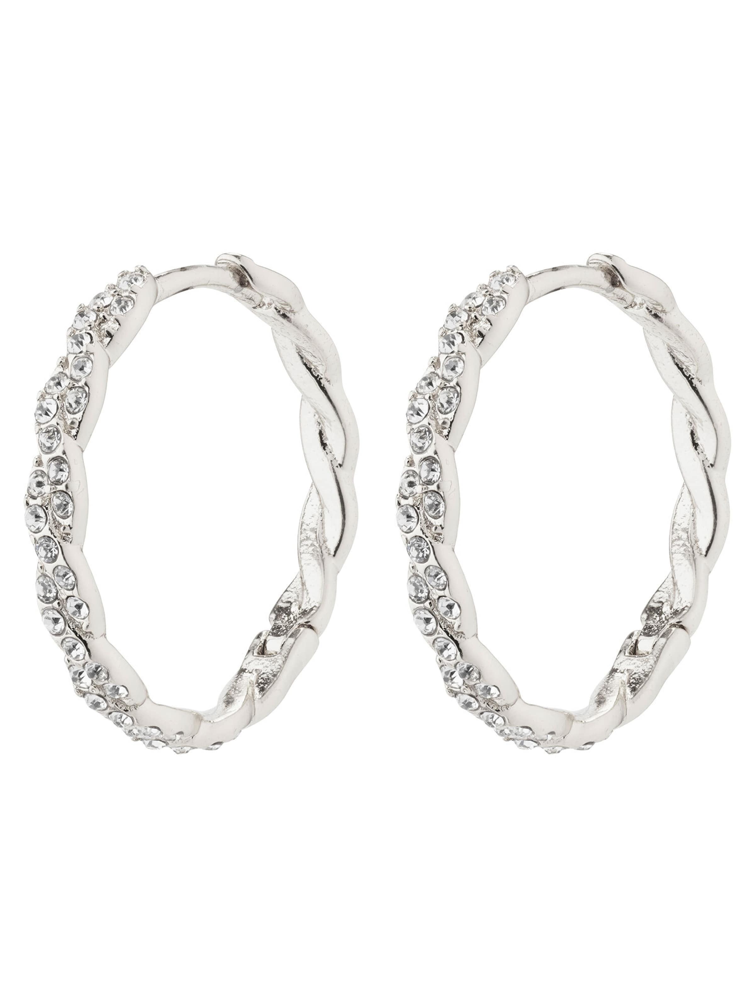 sudrabs Pilgrim Auskari ' Ezo ': no priekšpuses