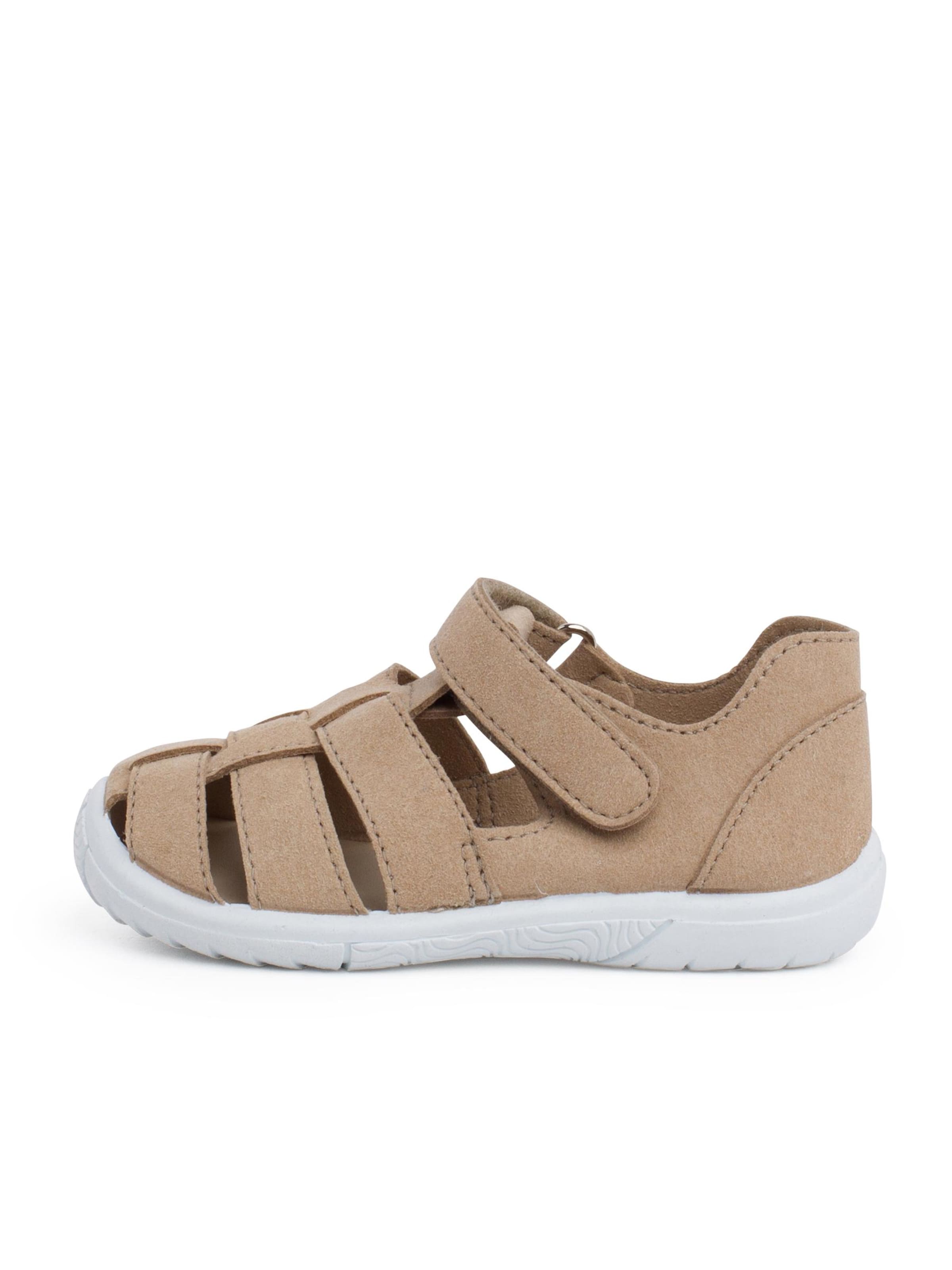 Pisamonas First-Step Shoes in Beige: front