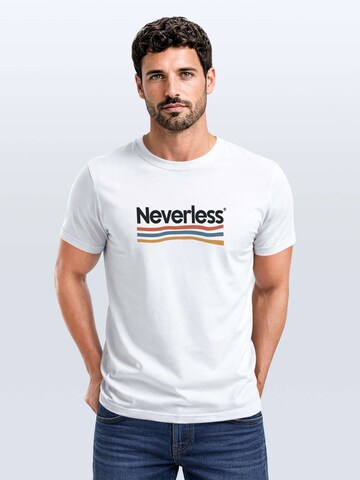 Neverless Shirt 'Color Waves' in White: front