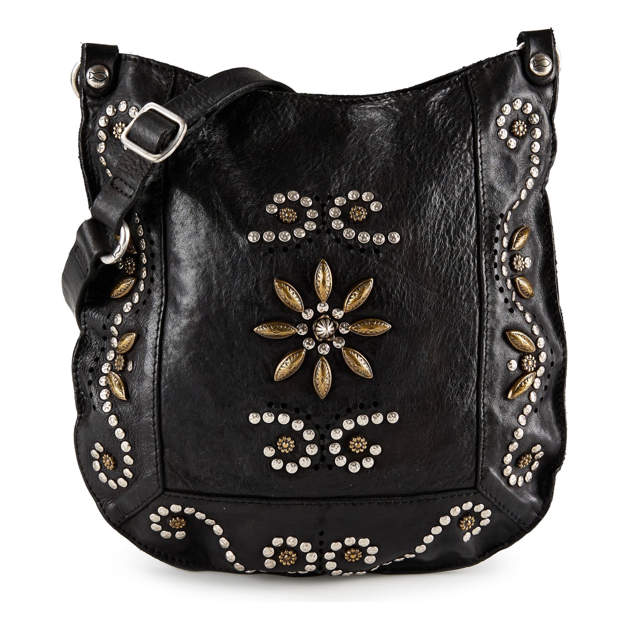 Sac à bandoulière 'Nora' Campomaggi en noir : devant