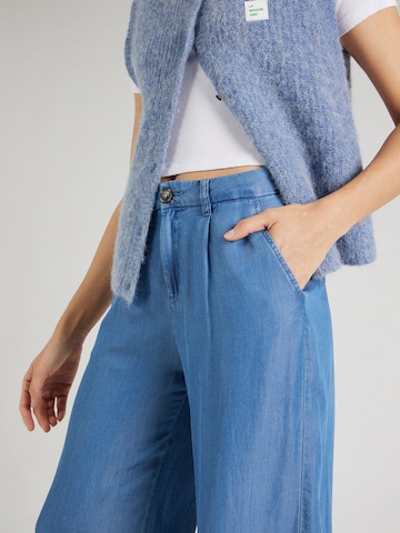 JDY Wide leg Trousers with creases 'JASPER' in Blue