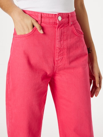 Gina Tricot Wide Leg Jeans 'Idun' in Pink