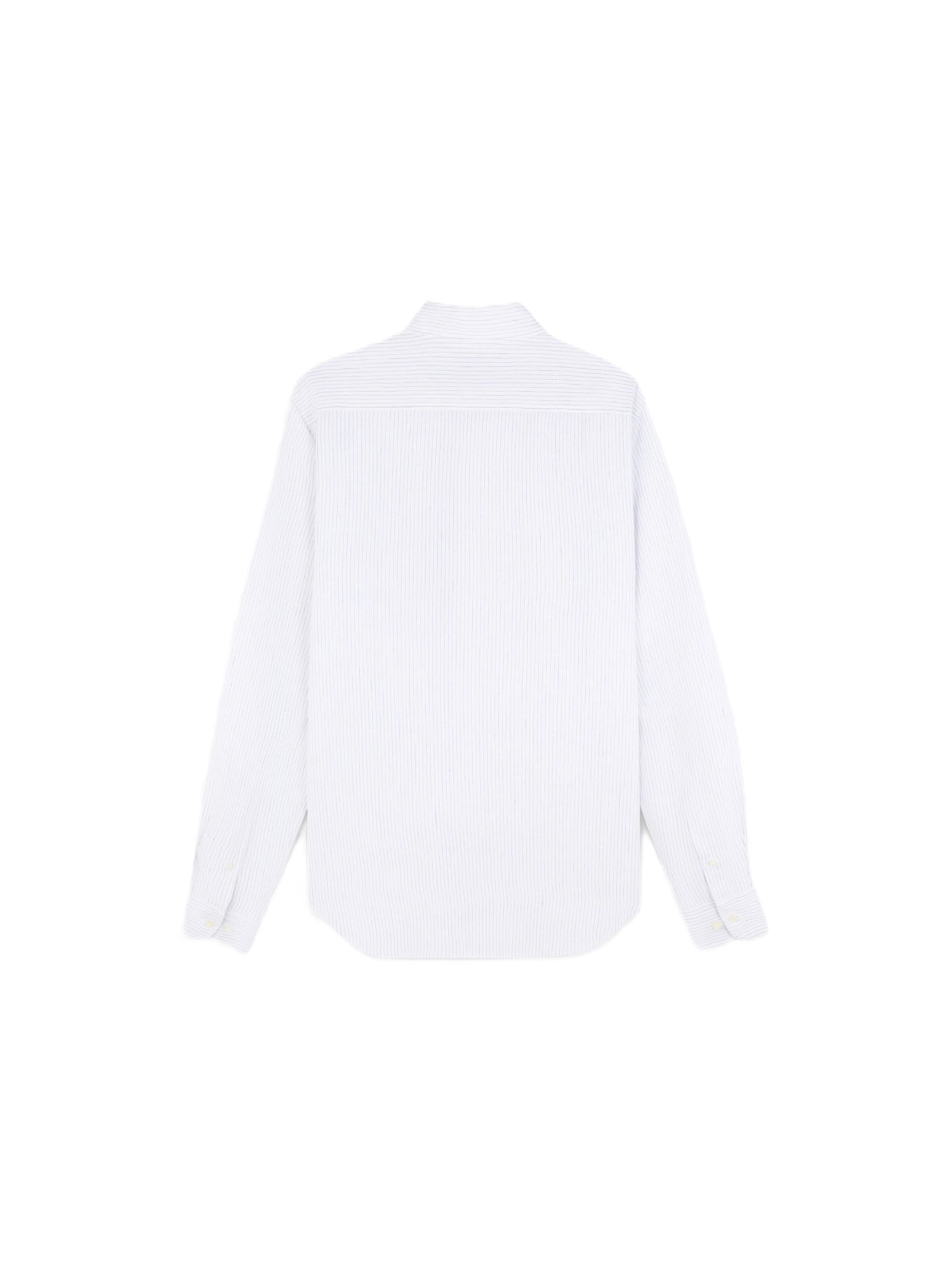 Scalpers Regular Fit Fancy Linen Shirt ' ' in Weiß