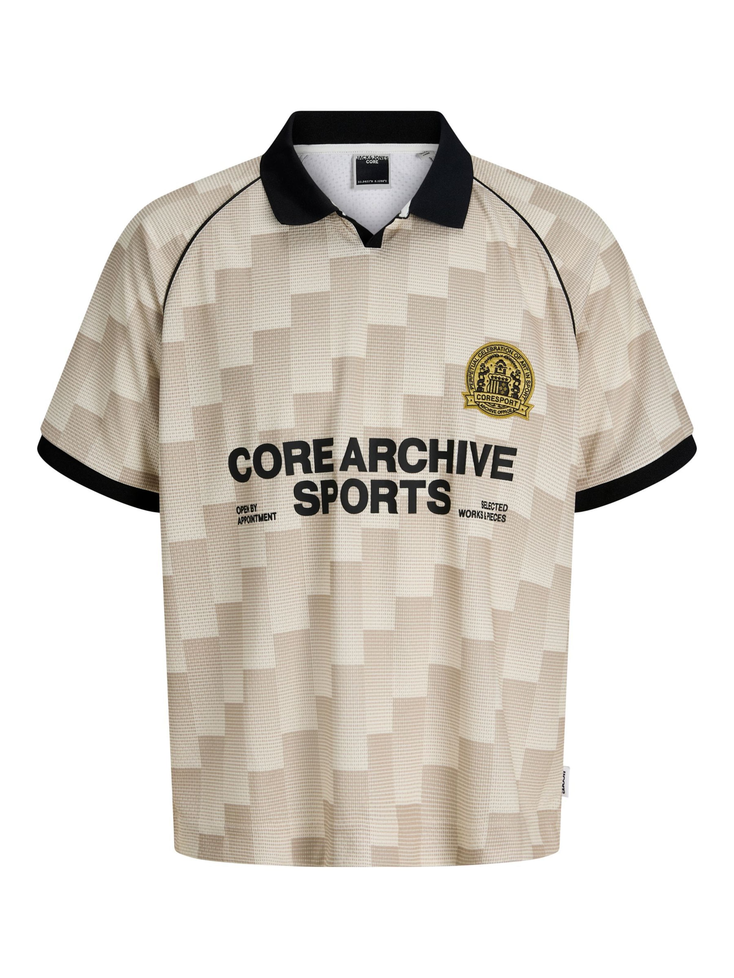 Maglietta JACK & JONES di colore marrone chiaro / nero, Visualizzazione prodotti