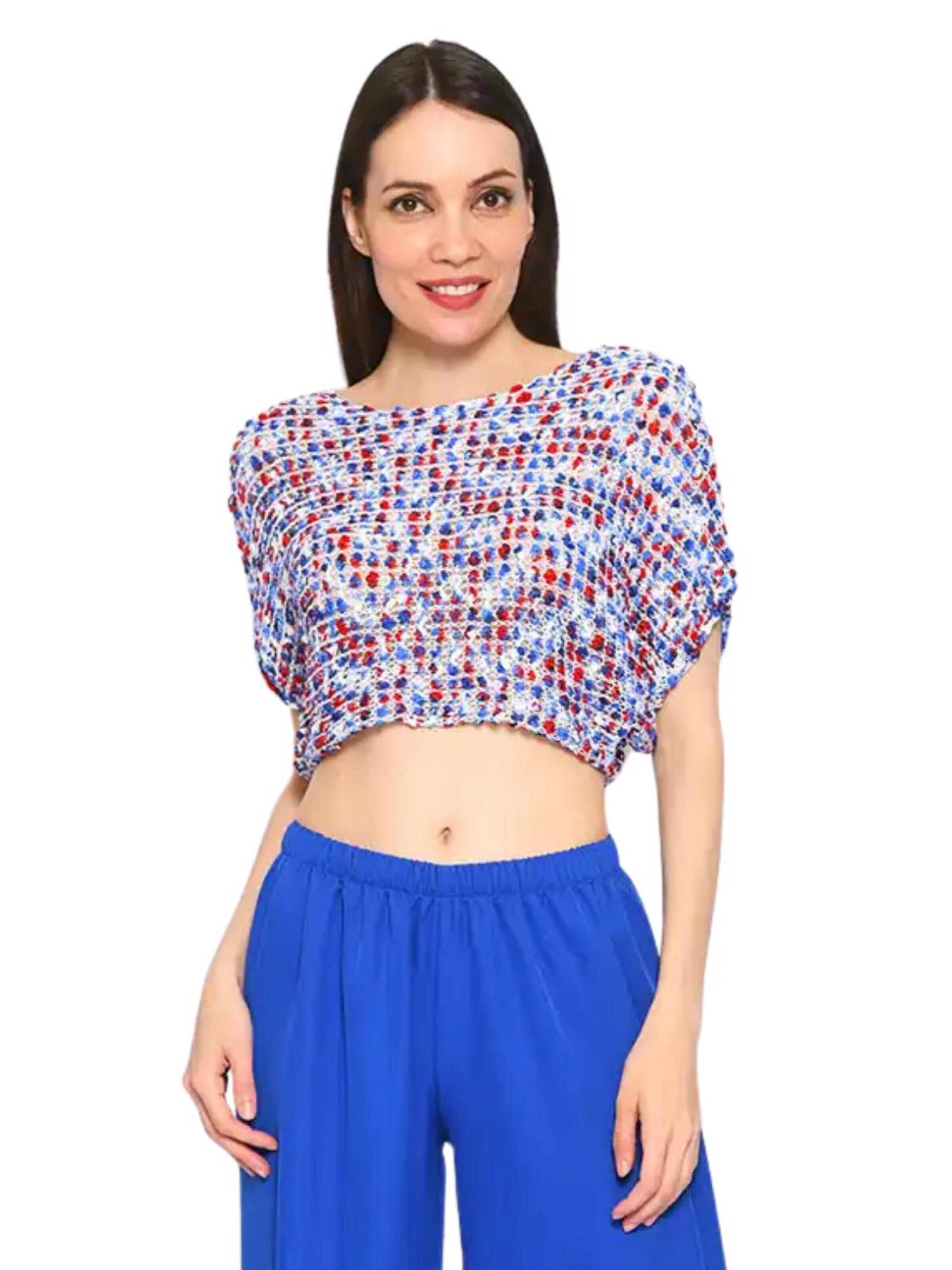Süel knitwear - Top de punto 'Summer 3D' en blanco: frente