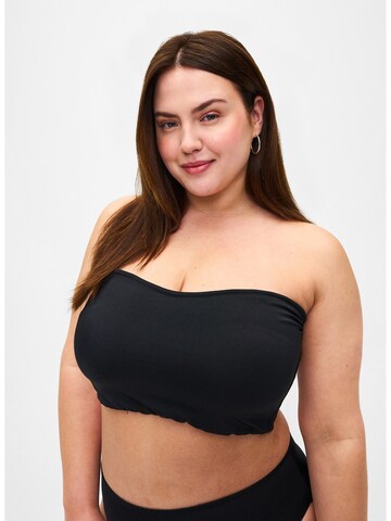 Swim by Zizzi Bandeau Bikini Top 'SENYA' in Black