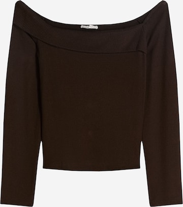 Bershka Sweater in Brown: front