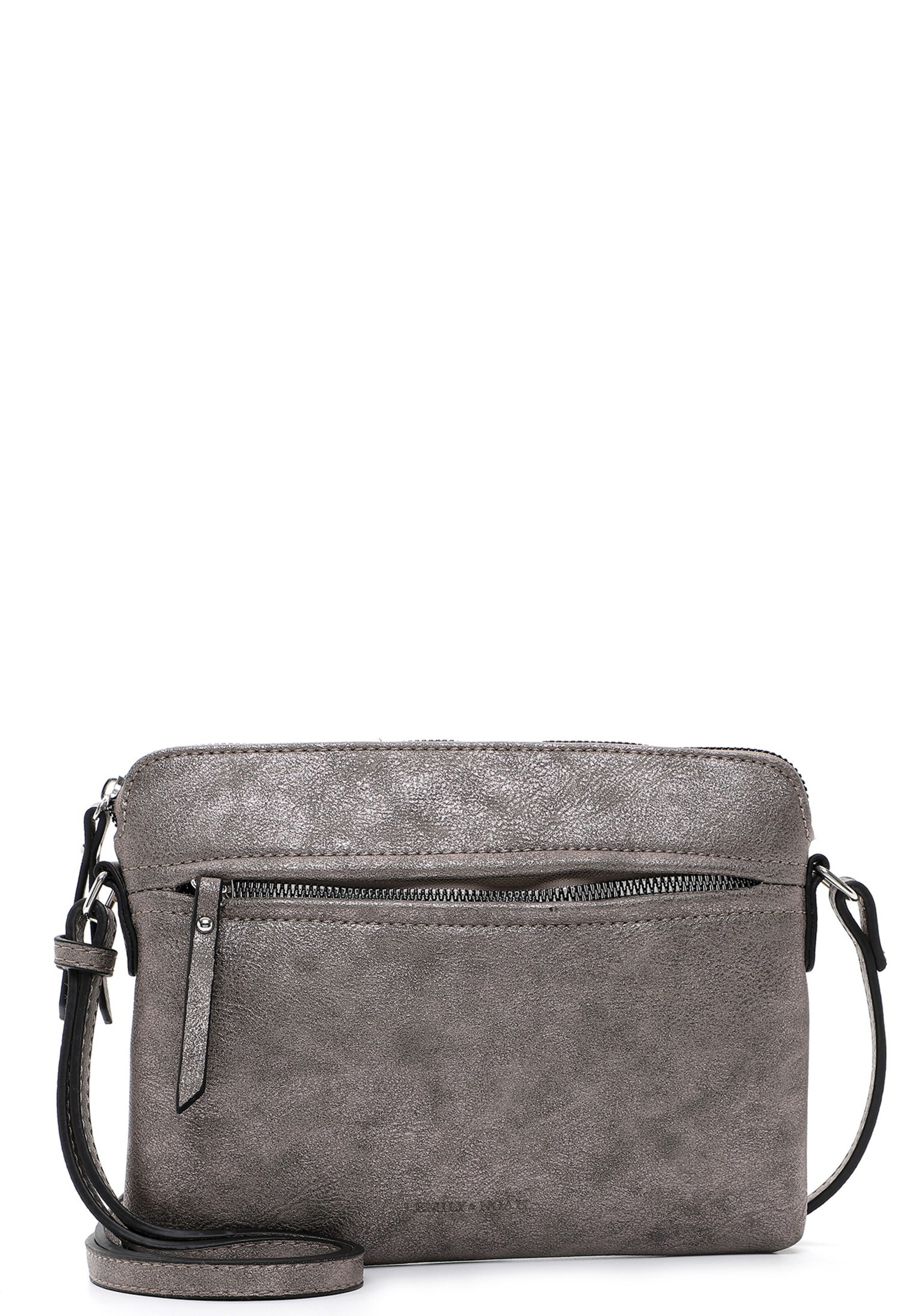 Sac à bandoulière 'Emma' Emily & Noah en argent : devant