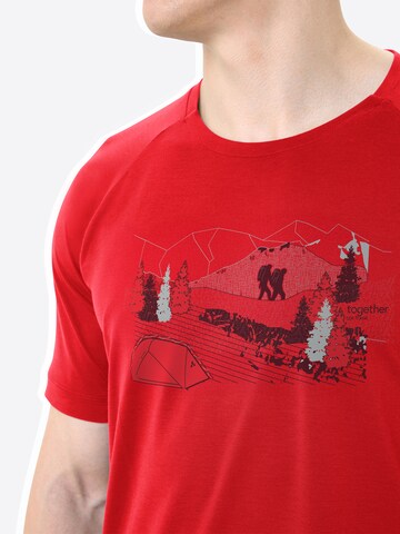 VAUDE Functioneel shirt 'Gleann II' in Rood