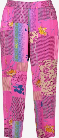 SAMOON Loose fit Pants in Pink: front