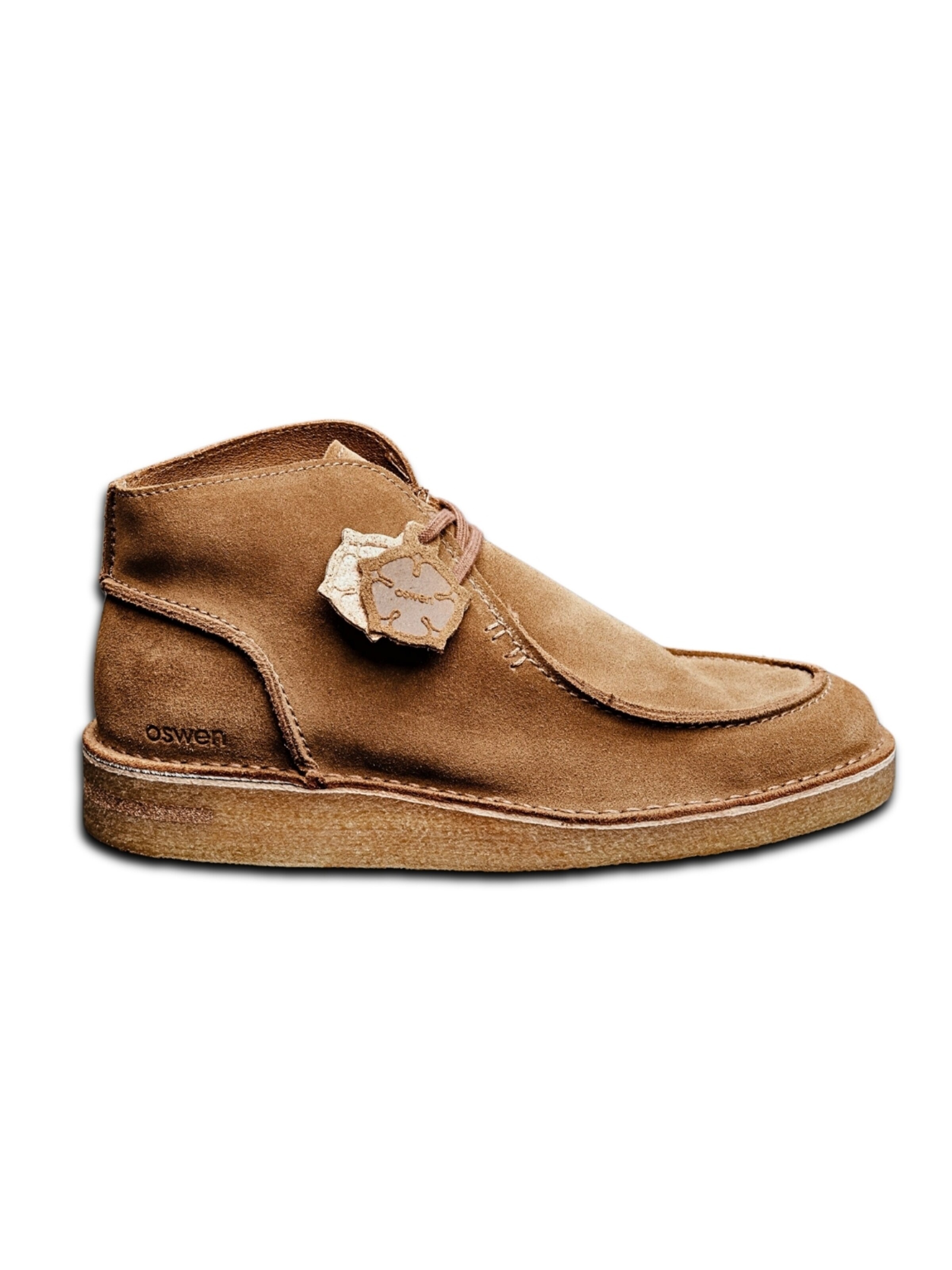 oswen Lace-up boot 'Ewaldi Suede Boot' in Brown: front