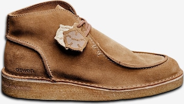 Bottes à lacets 'Ewaldi Suede Boot' oswen en marron : devant