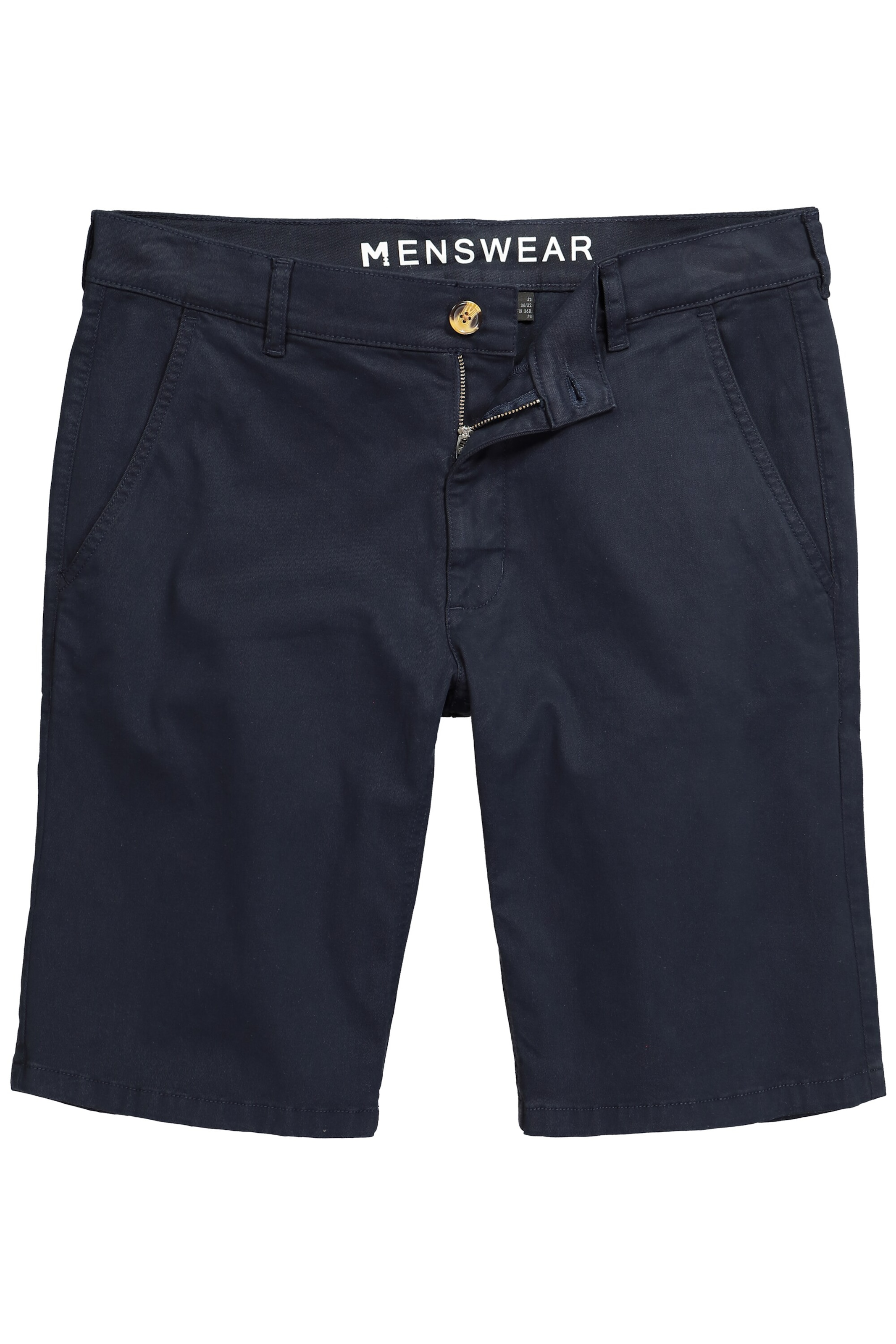 Men Plus Regular Chino in Blauw: voorkant