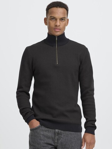 BLEND Sweater ' BHBAAL HALF ZIPP KNIT ' in Black