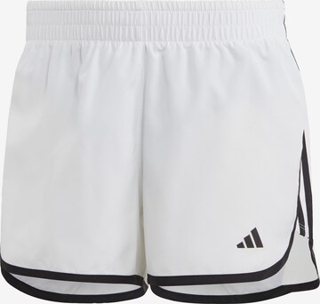 Regular Pantalon de sport 'Marathon 20' ADIDAS PERFORMANCE en blanc : devant