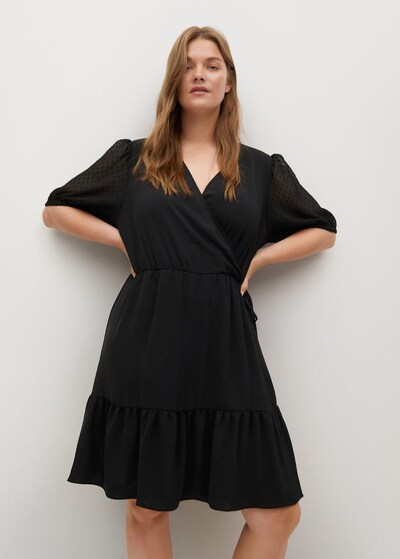 Rochie 'Resort' VIOLETA by Mango pe negru, Vizualizare model