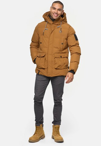 INDICODE JEANS Winter Jacket ' Rene ' in Brown