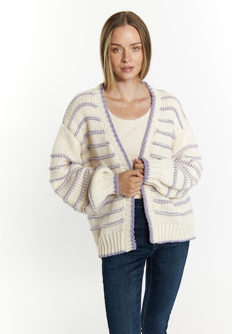 DreiMaster Maritim Knit cardigan in Beige: front