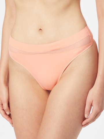 Calvin Klein Underwear Regular Thong in Orange: front