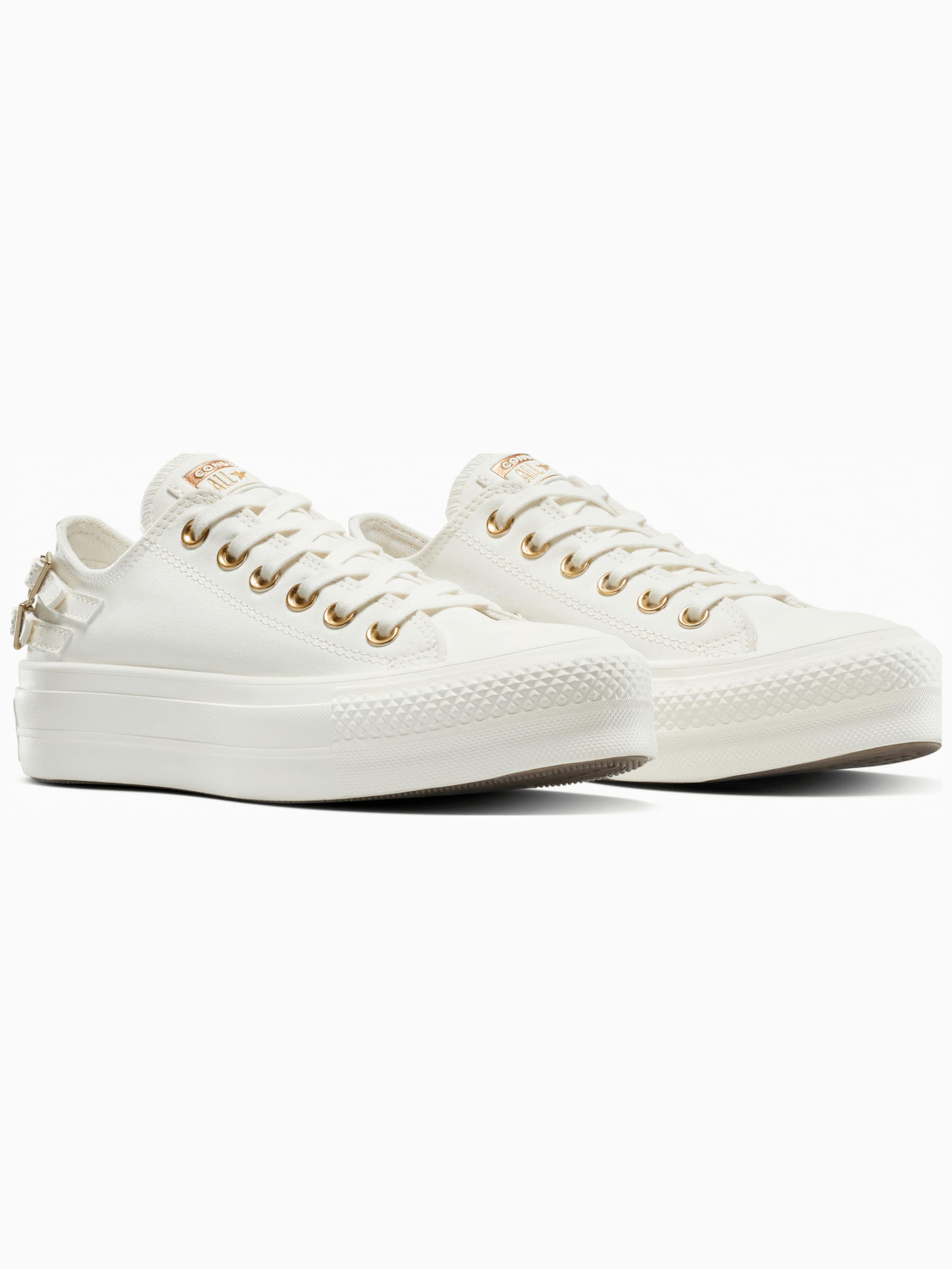 CONVERSE - Zapatillas deportivas bajas 'Converse Chuck Taylor All Star Lift Platform Buckle' en blanco