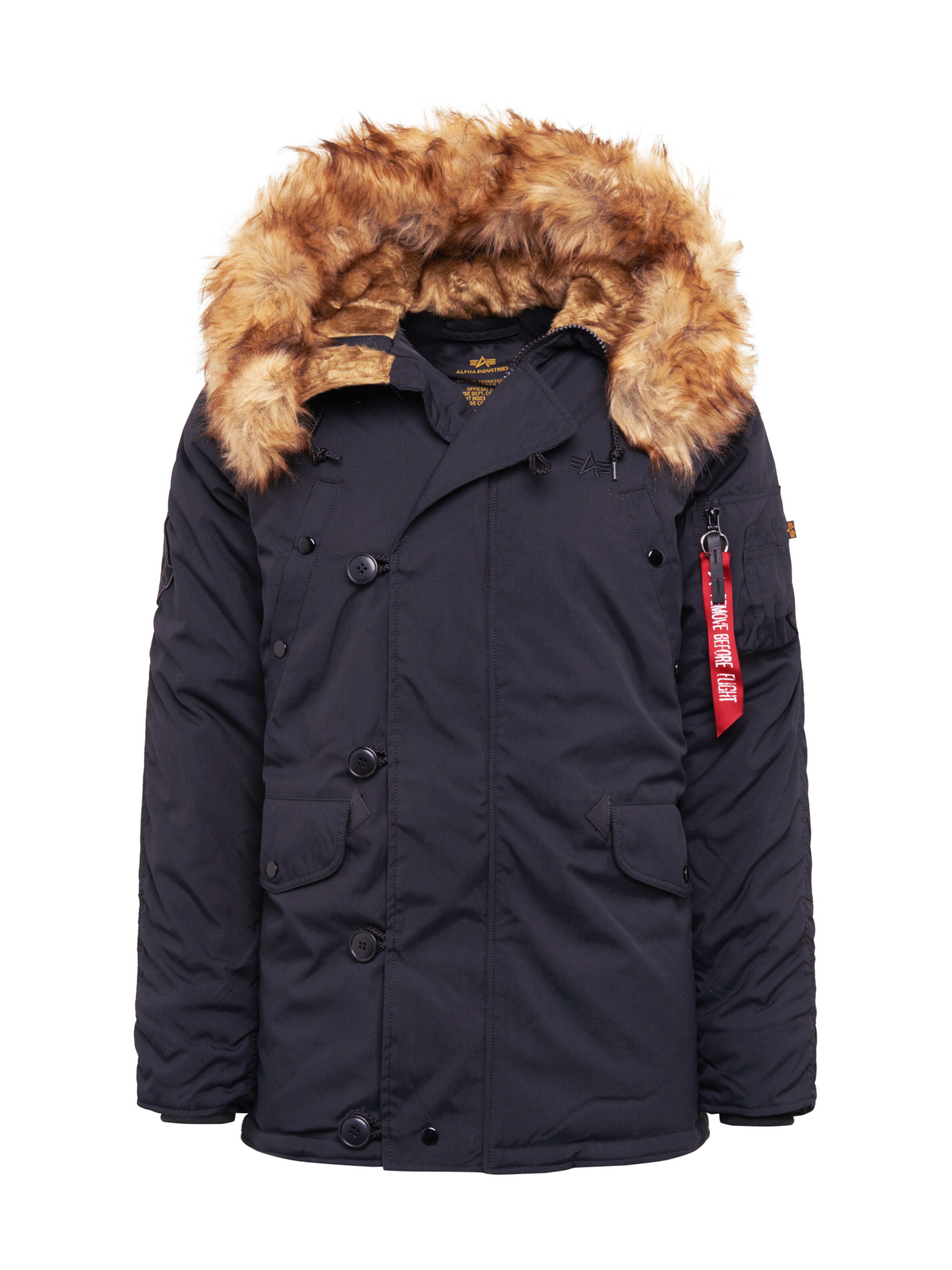 Parka d’hiver 'Explorer' ALPHA INDUSTRIES en noir : devant