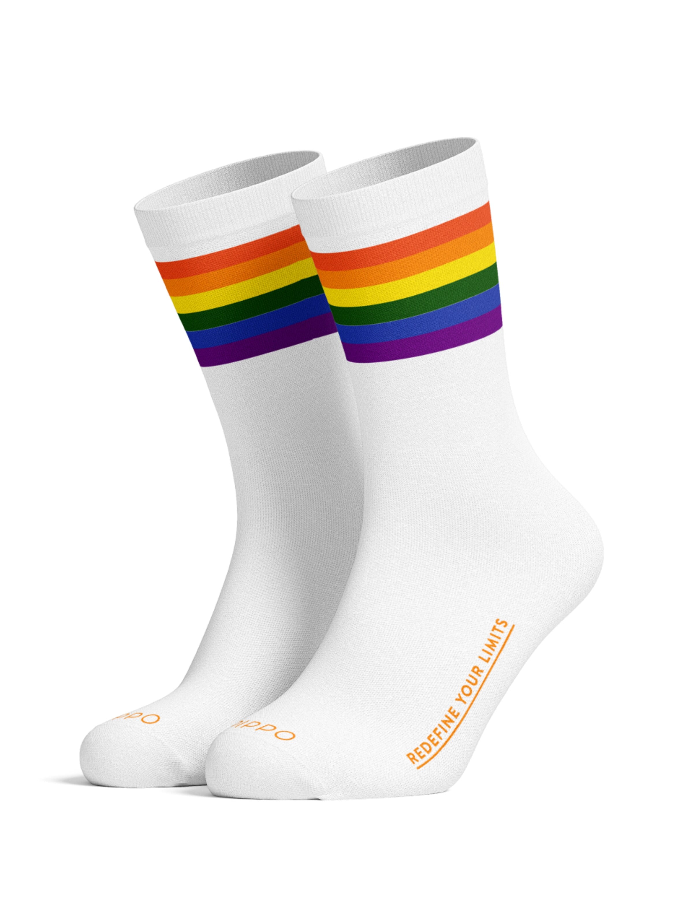 PIPPO Amsterdam Sports socks in White: front