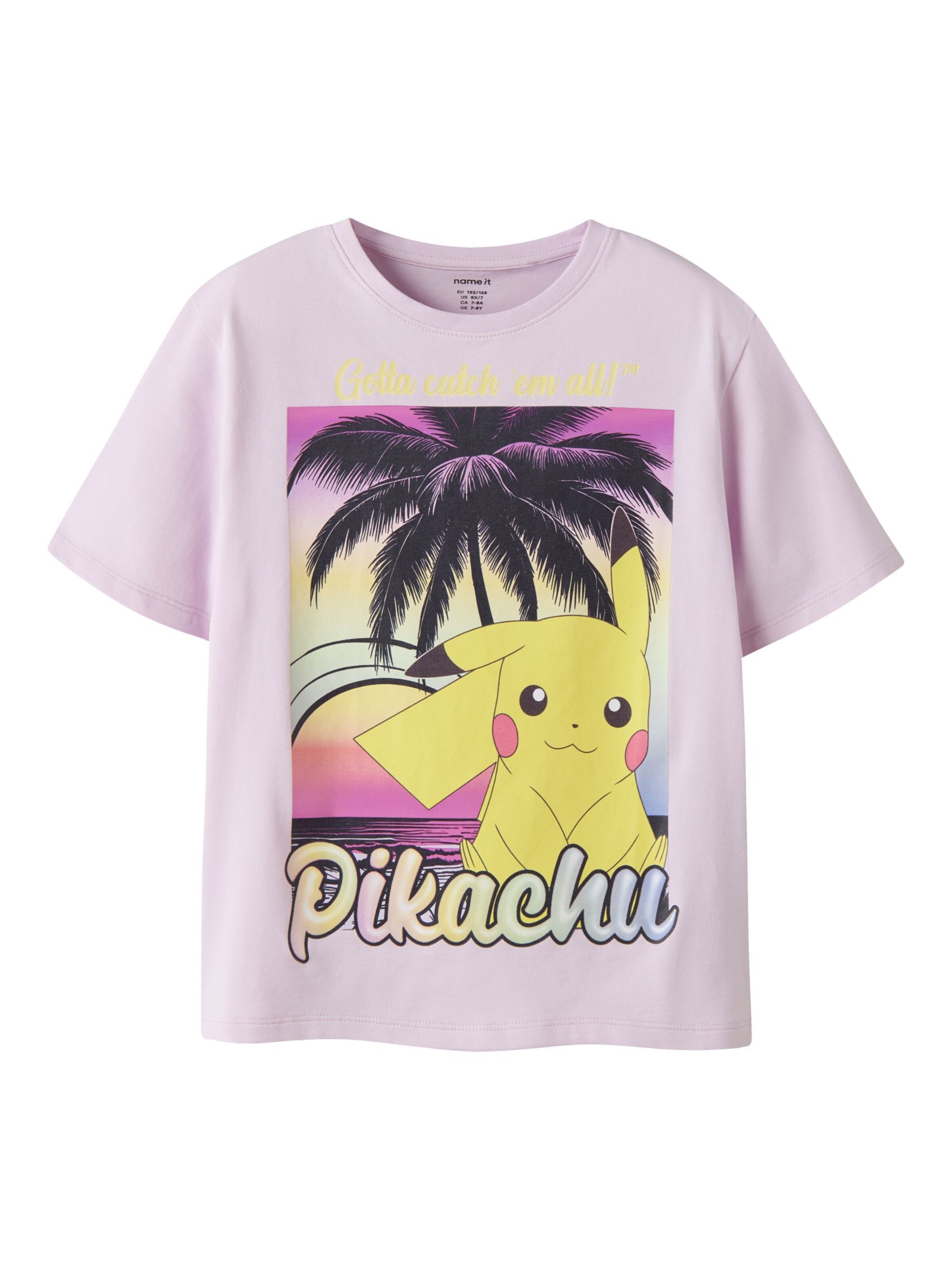 Tricou 'NKFMuba Pokemon' de la NAME IT pe mov: față