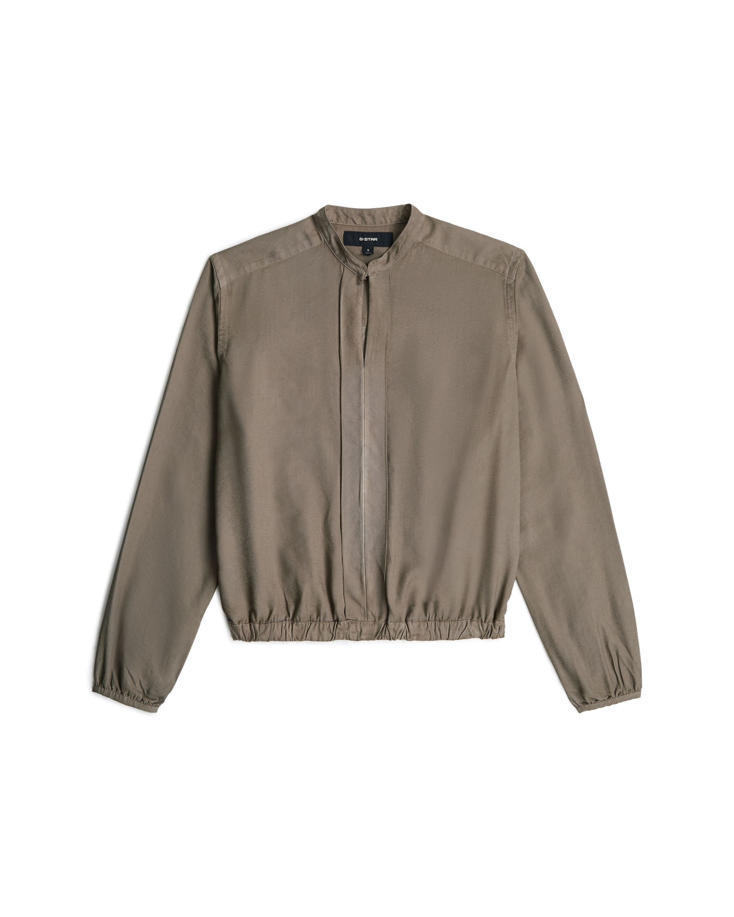 G-STAR Shirts 'Stand Up Collar Shirt Long Sleeve' in Braun: Vorderseite