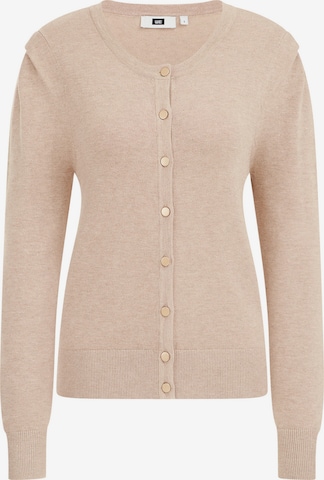 Cardigan WE Fashion en beige : devant