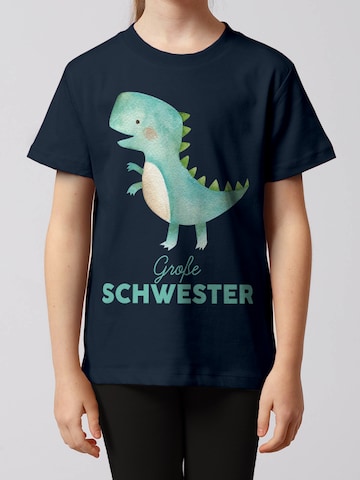 watabout.kids Shirt 'Dinosaurier 03 Große Schwester' in Blue