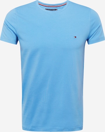 Coupe slim T-Shirt TOMMY HILFIGER en bleu : devant