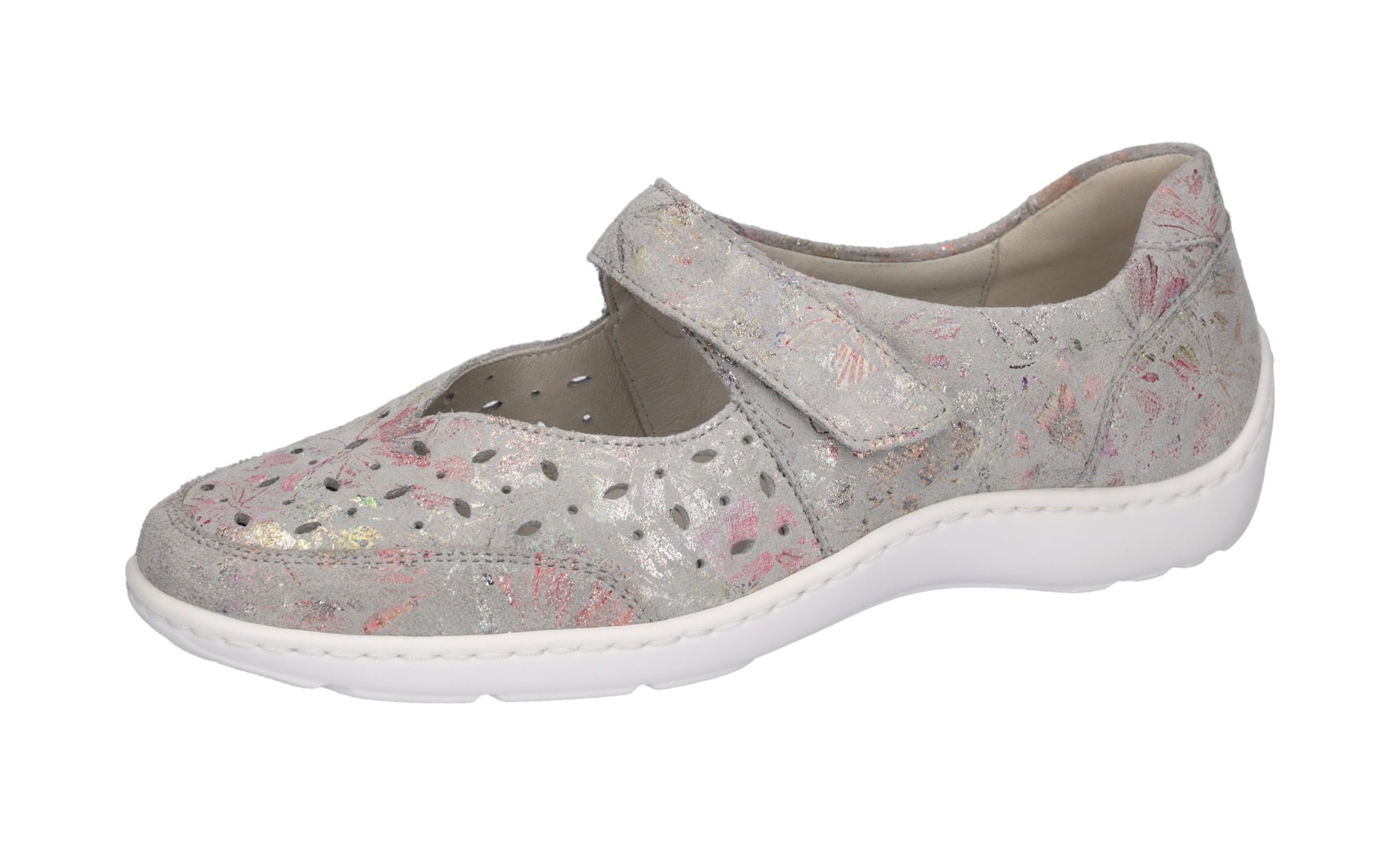 WALDLÄUFER Ballerina in Grau: Vorderseite