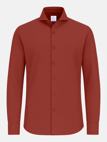 Vercate Slim Fit Businesshemd 'No. 19' in Rot: Vorderseite
