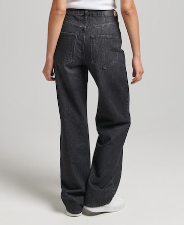 Superdry Wide leg Jeans in Zwart