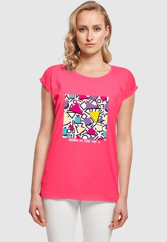 Mister Tee Shirt 'Geometric Retro' in Pink: predná strana