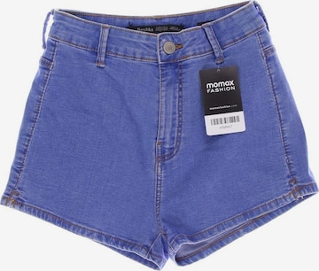 Bershka Shorts in XS in Blue: front