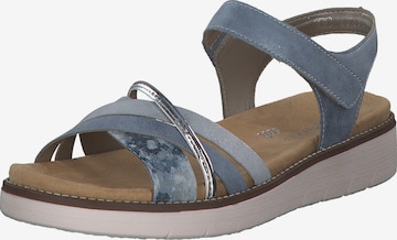 REMONTE Strap Sandals in Blue: front