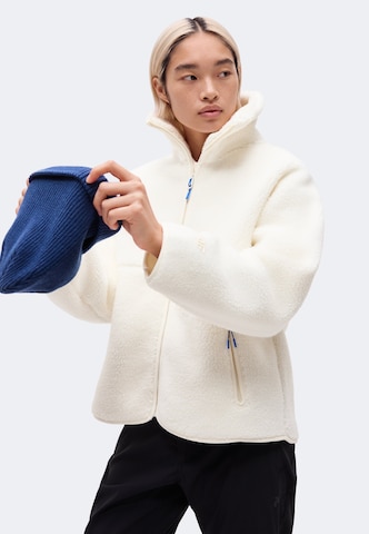 4F - Chaqueta polar funcional en blanco: frente