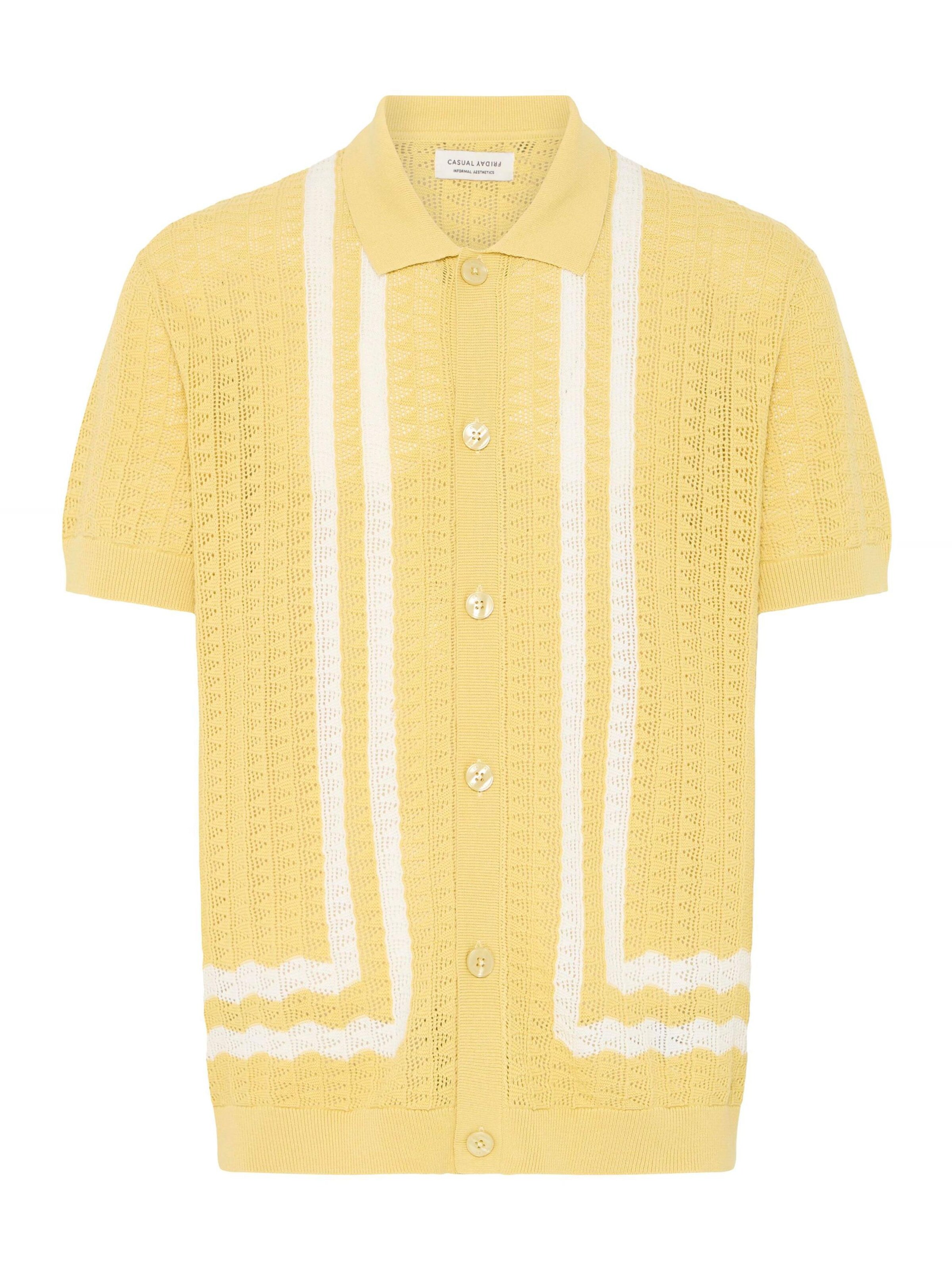 Casual Friday - Camisa ' CFHolla ' en amarillo: frente