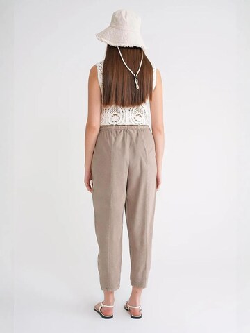 MixRay - Folgado Calças em bege