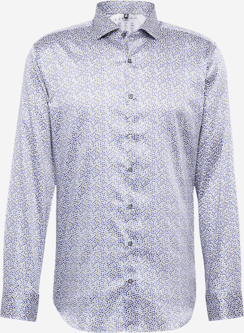 Coupe regular Chemise ETERNA en bleu : devant