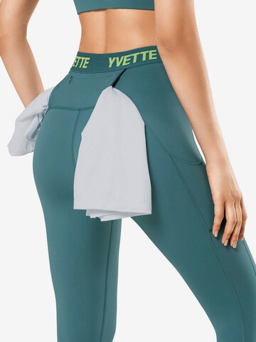 Yvette Sports Skinny Sporthose 'Power' in Blau