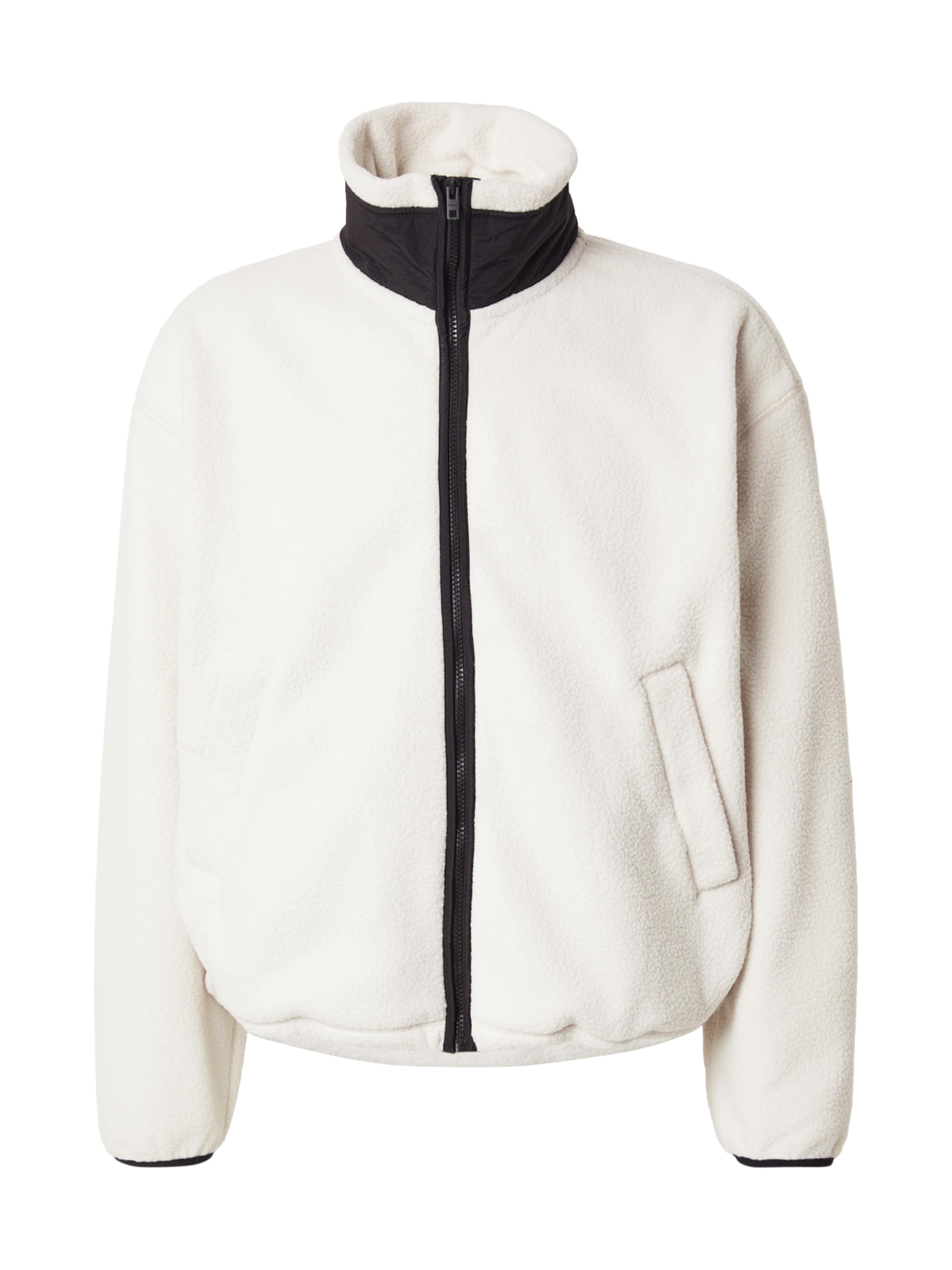 WEEKDAY Fleece Jacket 'Kalix' in White: front