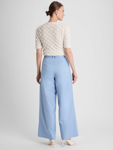 GUIDO MARIA KRETSCHMER FOR BRIDGERTON Wide Leg Bukser med lægfolder 'Kate' i blå