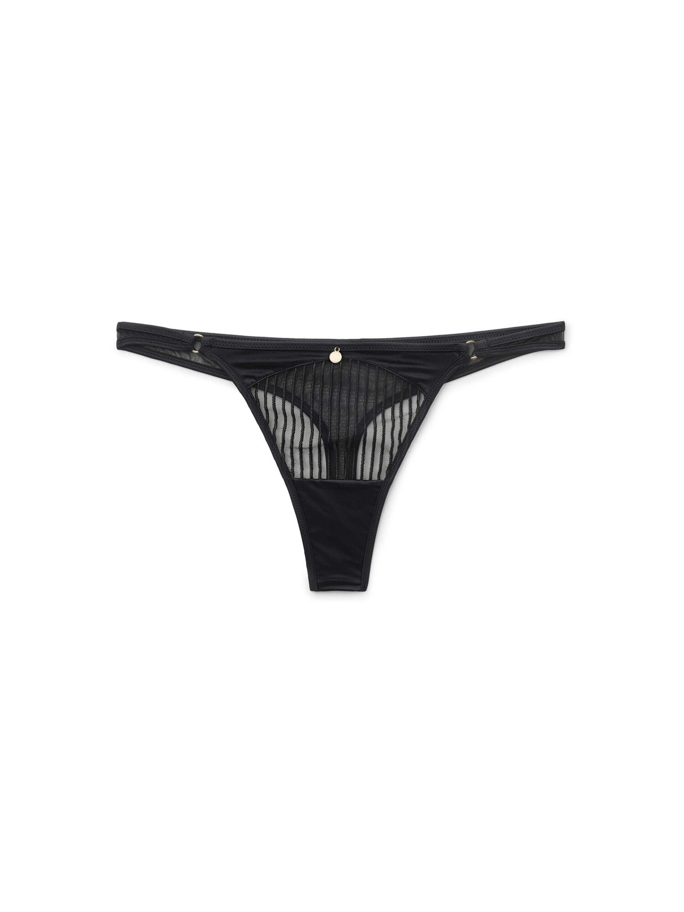 Tezenis Thong in Black: front