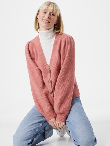 Neo Noir Knit Cardigan 'Gimma' in Pink: front