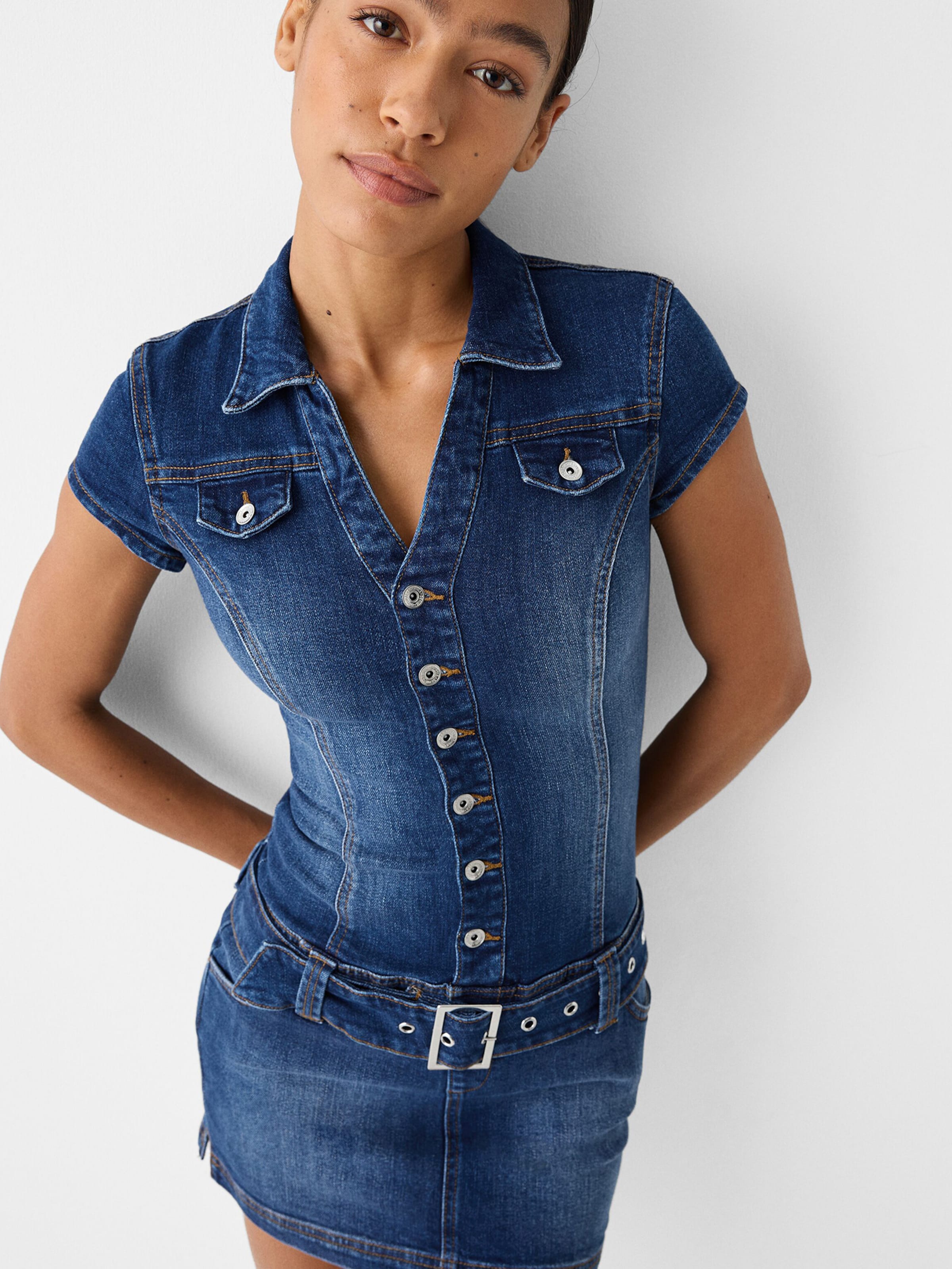 Bershka vestito blu outlet